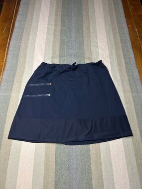 Athleta Tee Time Navy Active Mini Skort with Zip Pockets- Medium